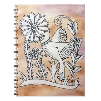 Carnet Style cardinal et mexicain d'écorce