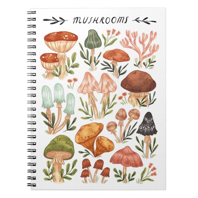 Carnet Style Champignons Chasseur de champignons (Devant)