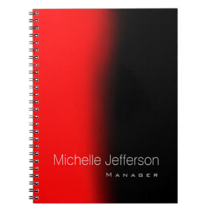 Carnet Style contemporain tendance rouge noir affaires