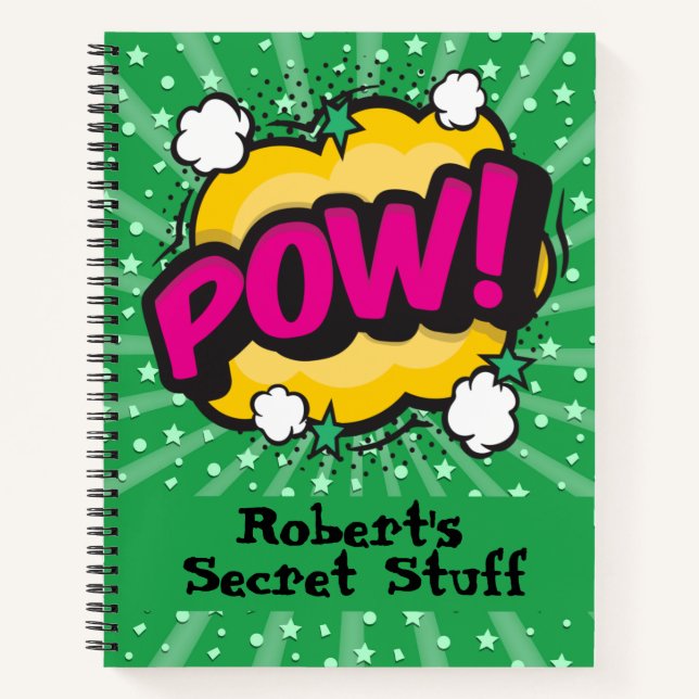 Carnet Style de bande dessinée personnalisé pop art (Devant)