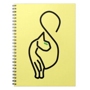 Carnet Style Kitty Cat Outline