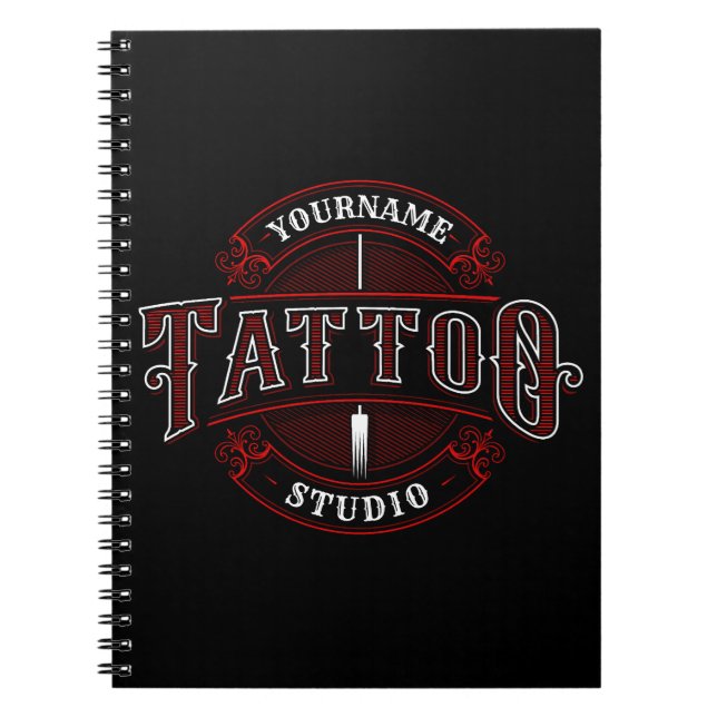 Carnet Style traditionnel AJOUTER LE NOM Tattoo Studio Sh (Devant)