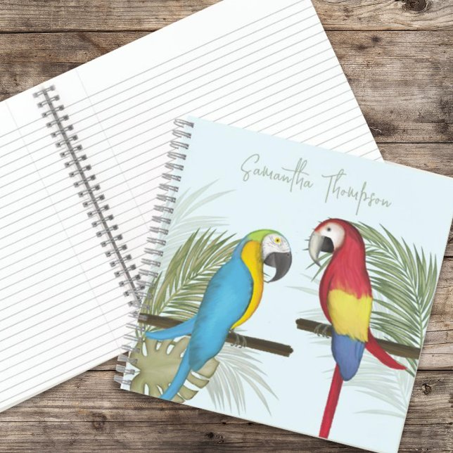 Carnet Stylish Tropical Birds Cute Trendy Fun Calligraphy (Créateur téléchargé)