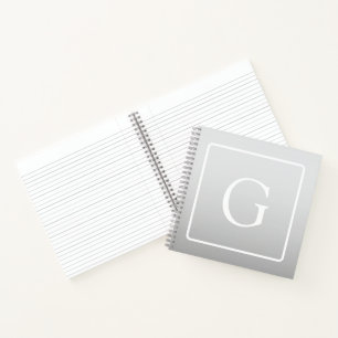 Carnet Subtil Gray Gradient Nom de famille Monogramme