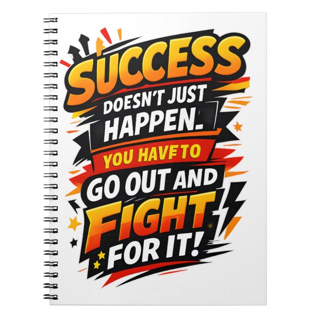 Carnet Success Fighter Quote (Devant)