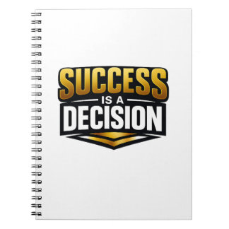 Carnet Success Gold Typography on Black