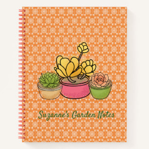Carnet Succulents de cactus pointillés