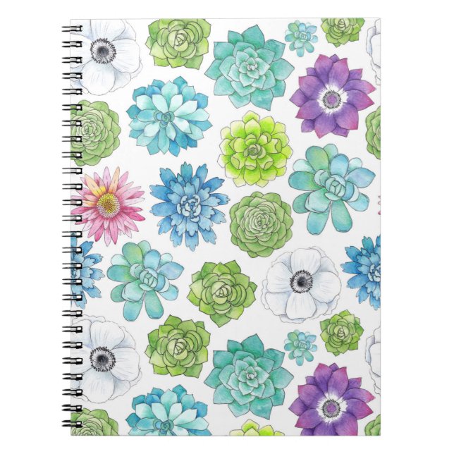 Carnet Succulents - multicolores - (Devant)