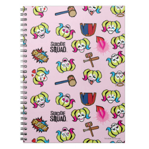 Carnet Suicide Squad   Harley Quinn Emoji Pattern