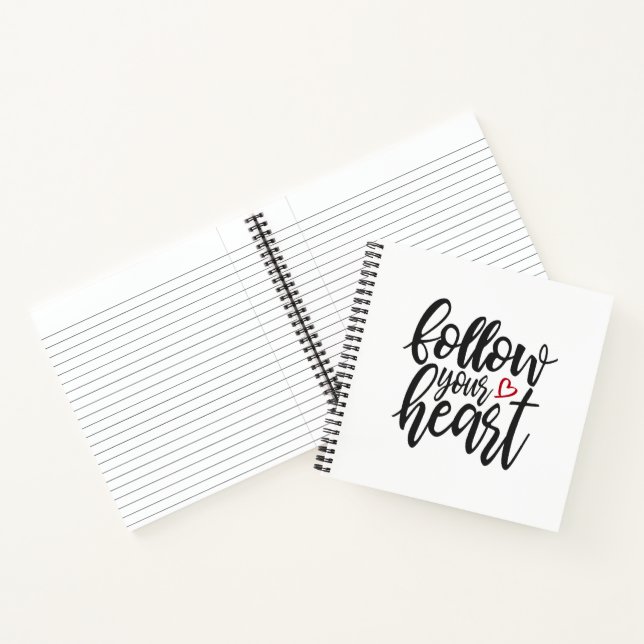 Carnet Suivez la citation de votre coeur Valentine | Carn (Intérieur)