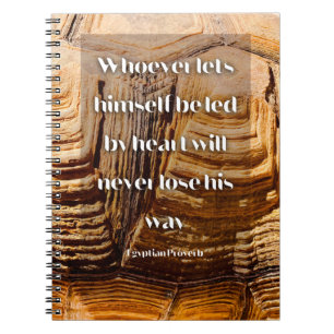 Carnet Suivez votre coeur Inspirational Egyptian Proverbe