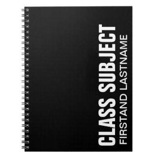 Carnet Sujet noir personnalisé