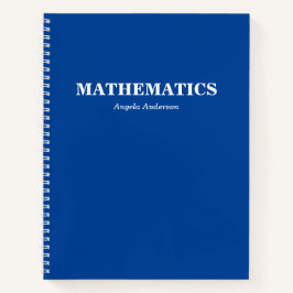 Carnet Sujet Spiral de l'école bleue personnalisée