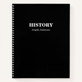 Carnet Sujet Spiral Personnalisé Black School