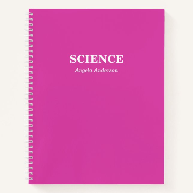 Carnet Sujet Spiral Personnalisé Pink School (Devant)