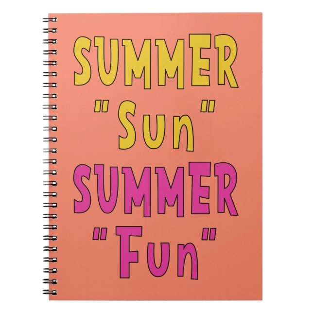 Carnet Summer Sun Summer Fun (Devant)