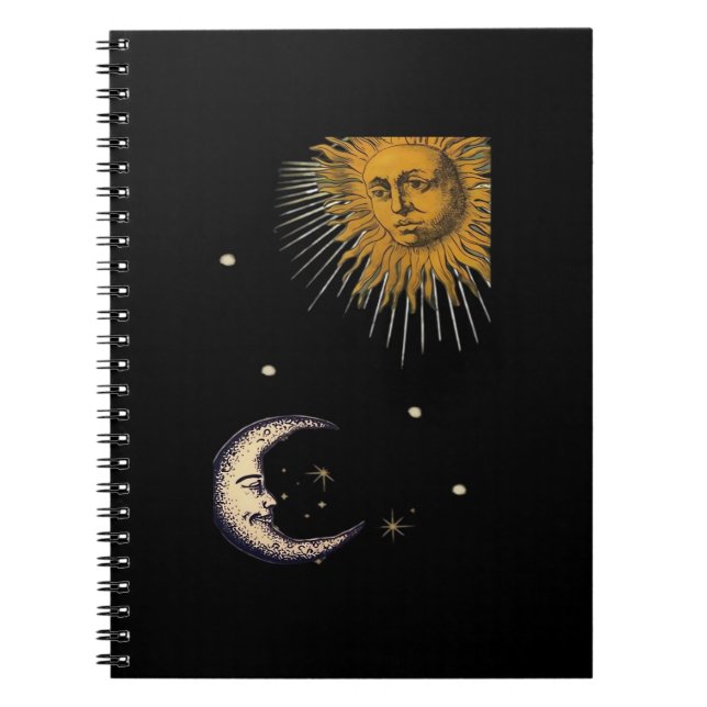 Carnet Sun And Moon 90s Whimsigoth Design (Devant)