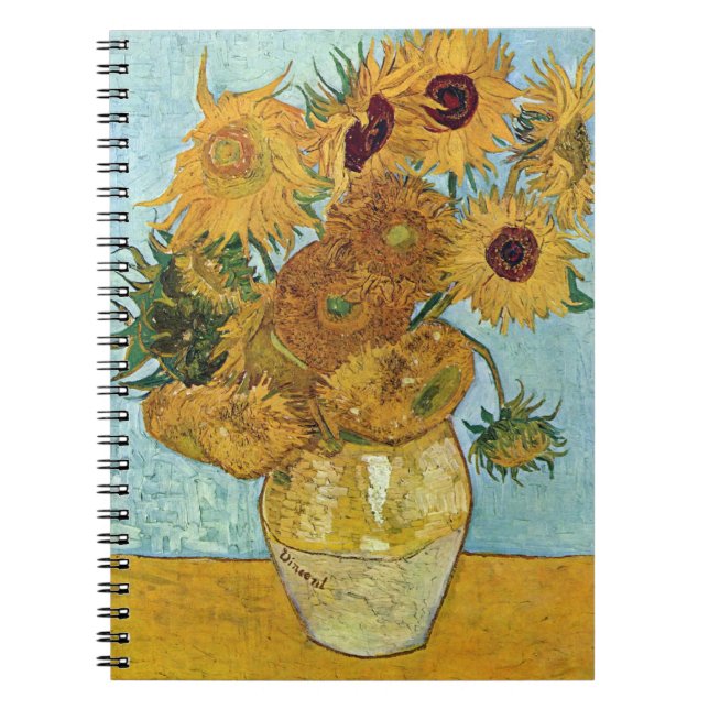 Carnet Sunflowers par Vincent Van Gogh (Devant)