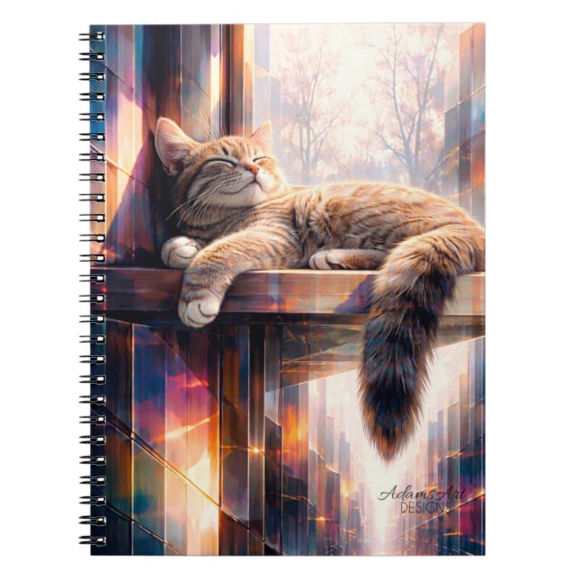 Carnet Sunlit Dreams Cat Cozy Feline Art (Devant)