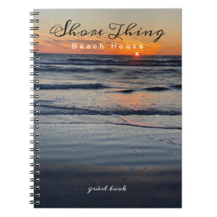 Carnet Sunset Coastal Photo Beach Rental Invité Connexion