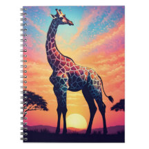 Carnet Sunset Serenity Giraffe