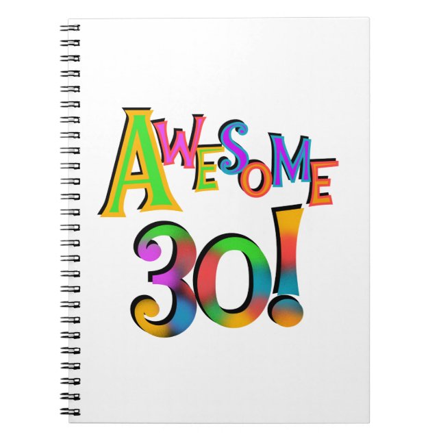 Carnet Super 30 T-shirts et cadeaux d'anniversaire (Devant)