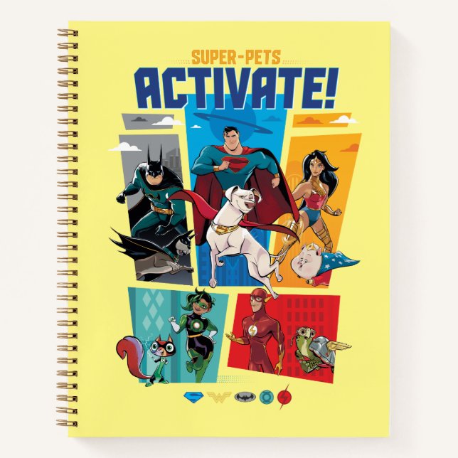 Carnet Super-Animaux & Justice League - Activez ! (Devant)