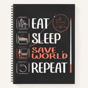 Carnet Super enseignant math sauve le monde. Merci Gift