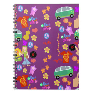 Carnet Super Fun Hippie violet Motif Art