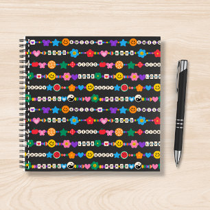 Carnet Super Good Vibes Love Smile Perles rétro