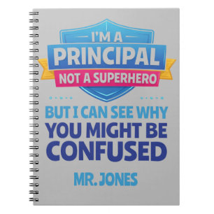 Carnet Super-héros masculin principal personnalisé drôle