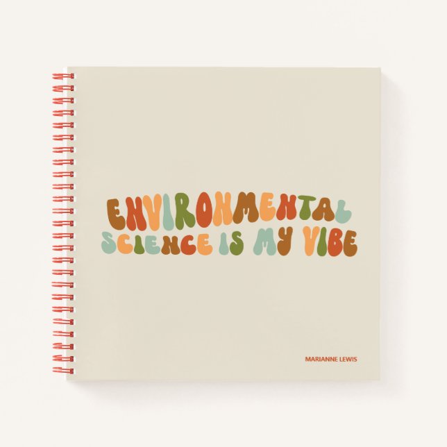 Carnet Super, La Science De l'environnement Rétro Est Mon (Devant)