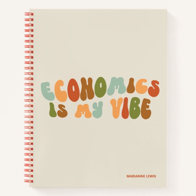 Carnet Super Retro Economics Est Mon Vibe, Économiste (Devant)