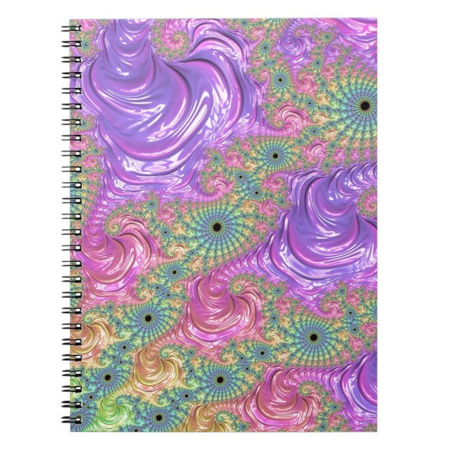 Carnet Super Trippy Boho Jewel Tone arc-en-ciel Fractal (Devant)