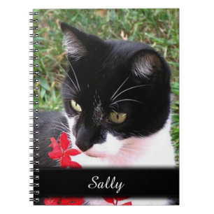 Carnet Super Tuxedo Chat dans le jardin personnel