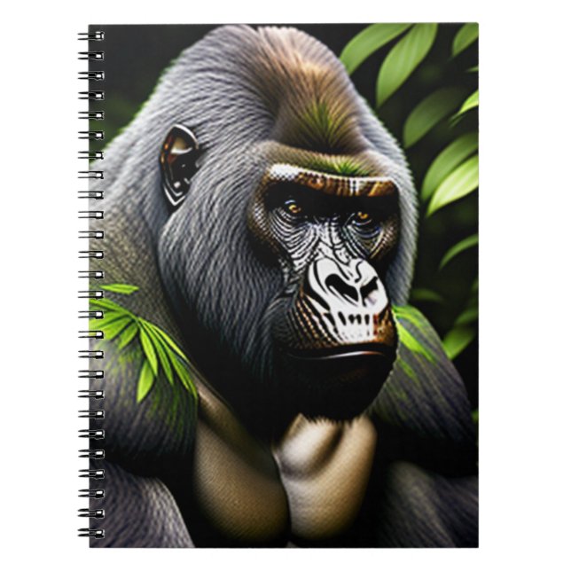 Carnet Superbe Gorille Argent - Jungle King (Devant)