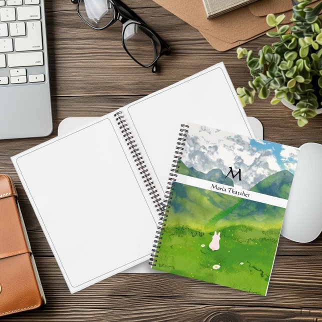 Carnet Superbe lapin en vue montagne (Créateur téléchargé)