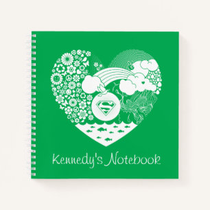 Carnet Supergirl Floral Peace Heart Graphisme