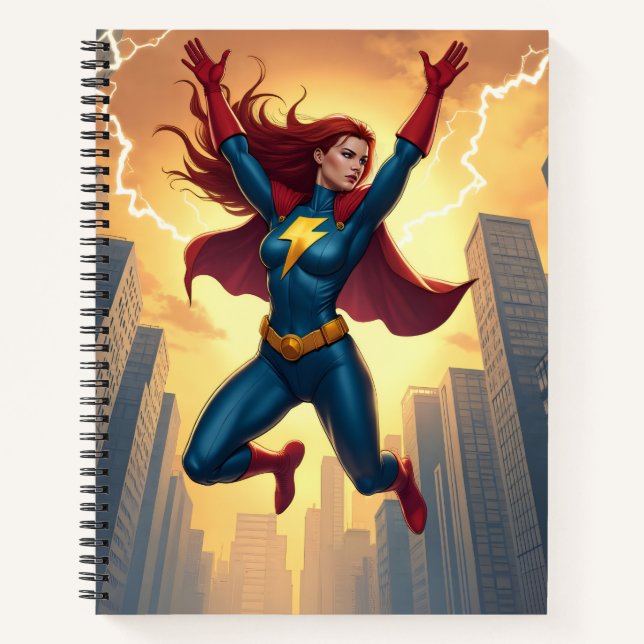 Carnet Superhéros de la femme de la foudre (Devant)