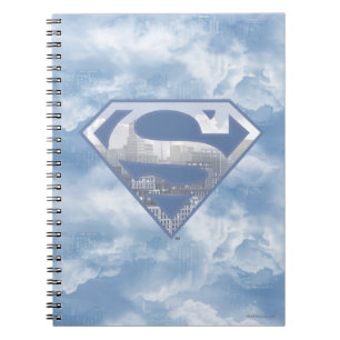 Carnet Superman S-Shield Logo de la ville bleu clair