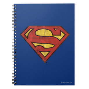 Carnet Superman S-Shield   Logo Grunge Black Outline
