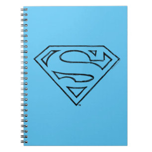 Carnet Superman S-Shield Logo Simple Black Outline