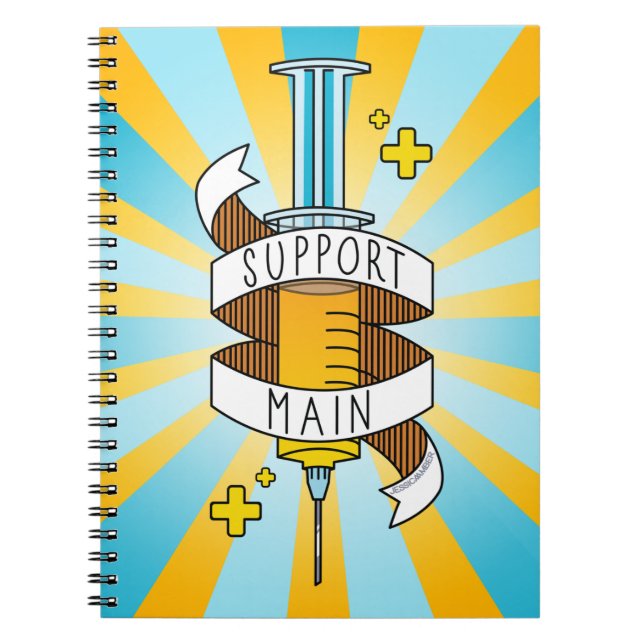 Carnet Support principal Gamer Yellow Cartoon Syringe (Devant)