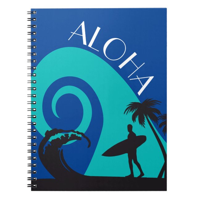 Carnet Surf d'Aloha et palmiers (Devant)