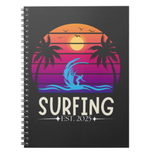 Carnet Surf Est. surf Retro Vintage Vacay Mode 2025