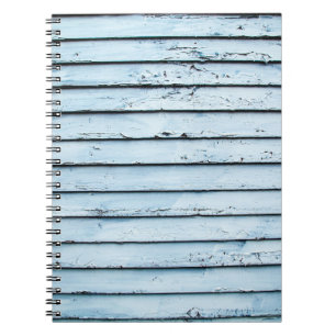 Carnet Surface en bois blanc et bleu