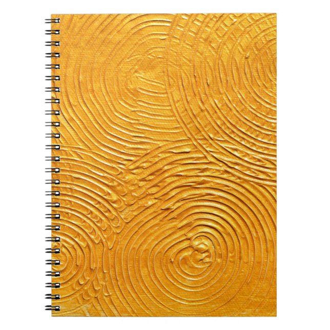 Carnet Surface texturée or, arrière - plan doré, peint (Devant)