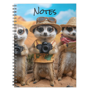 Carnet Suricates déguisés en touristes avec des appareils