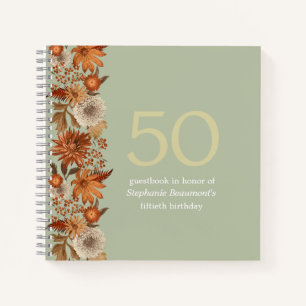 Carnet Surprise de fleurs d'automne pour les 50 ans d'une