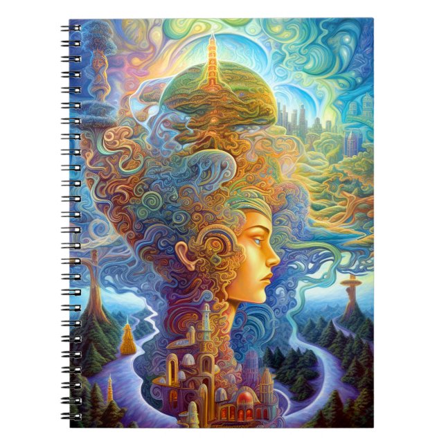 Carnet Surreal Woman Paysage Imaginaire Art (Devant)